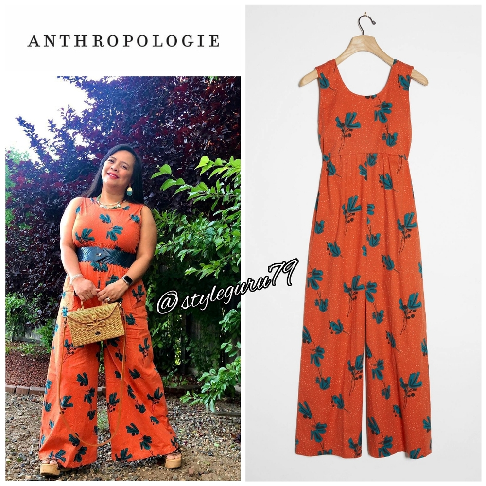 NWT, Anthropologie, Bel Kazan Felizia Sleeveless Printed Jumpsuit